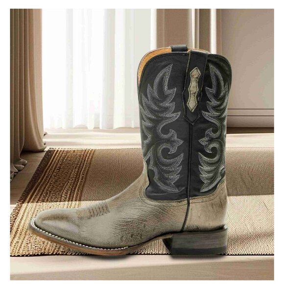 Cody James Mens Striking Grey Exotic Western Boots